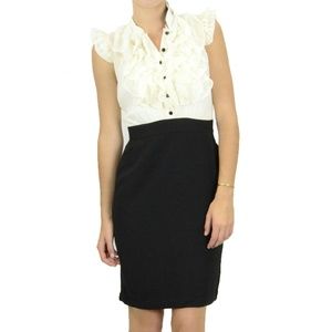 NWT Max & Cleo Ruffle Mock Two Piece Dress